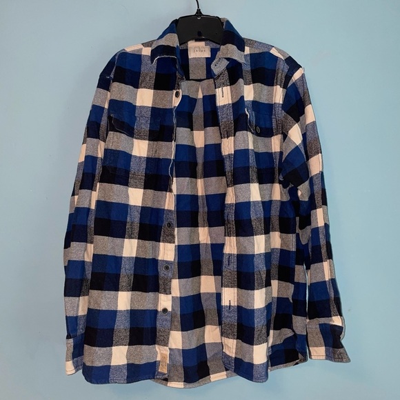 Jachs Plaid Flannel Button Down Shirt Size Medium - Picture 1 of 8